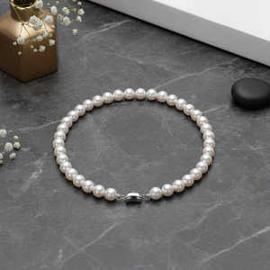 Collier de perles d'eau douce naturelles WENCHI, longueur 45 cm/18 pouces, taille 6-7 mm, cadeau parfait pour maman - Product Image 1