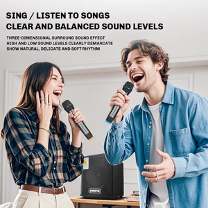 Shupu AT-110 10 inch 180W xe đẩy di động Hệ thống loa BT/USD/USB không dây/có dây Mic cho các bên ngoài trời công cộng bài phát biểu nhà - Product Image 4