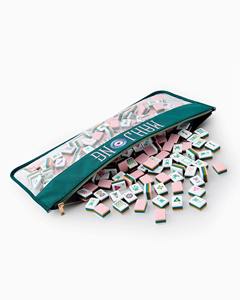 Juego de Fichas de Mahjong Americanas de Acrílico Rosa Bebé de Lujo Personalizado, Tablero de Mahjong Eléctrico Plegable Portátil Moderno - Product Image 5