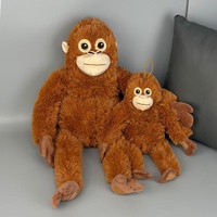 Boneka Hewan Gantung Lucu Mia, Boneka Gorila, Boneka Monyet Lengan dan Kaki Panjang, Mainan Boneka Gantung Dekorasi