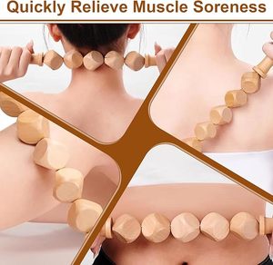 Outils de <span class=keywords><strong>massage</strong></span> professionnels en bois, 7 pièces, rouleaux en bois pour le modelage du corps, drainage lymphatique, masseur anti-cellulite - Product Image 5