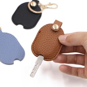 Unisex Durable PULeather <b>Key</b> <b>Ring</b> <b>Key</b> Protector Car <b>Key</b> Cover Sleeve Keychain Charm <b>Bag</b> Car Pendant - Product Image 4