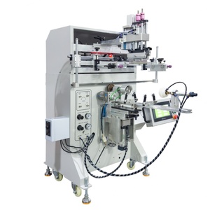 Imprimante à écran cylindrique semi-automatique avec contrôle PLC + écran tactile, positionnement automatique multicolore pour produits cylindriques - Product Image 3