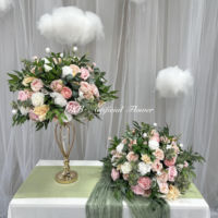 Boule de fleurs artificielles réalistes en soie pour centres de table de mariage, décoration événementielle, rentrée scolaire et usage domestique