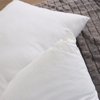 Oreillers modernes 100% coton blanc solide pour hôtel et usage domestique avec remplissage 100% poly confort élégant