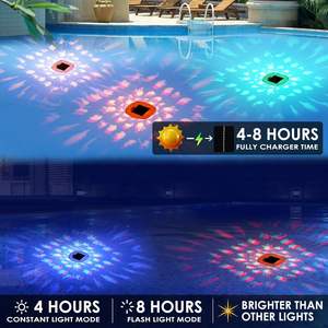 Luces de piscina impermeables por <span class=keywords><strong>la</strong></span> <span class=keywords><strong>noche</strong></span>, luces de piscina solares flotantes para piscina al aire libre, estanque, fuente de bañera de hidromasaje - Product Image 2