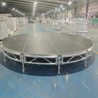 Plataforma portátil redonda de aluminio para eventos