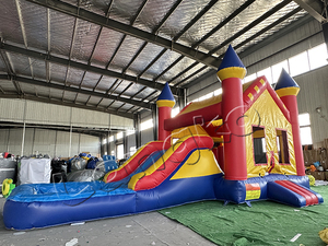 Château gonflable gonflable gonflable avec piscine d'eau, château gonflable commercial à vendre - Product Image 4