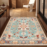Tapis de prière moderne personnalisé en laine de Nouvelle-Zélande, motif floral violet, tufté à la main, tapis de prière antimicrobien, lavable et antidérapant pour animaux de compagnie