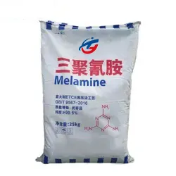 ผู้ผลิตจัดหาสูตรโมเลกุล c3h6n6 cas 108-78-1 เมลามีนที่ใช้ในการผลิตเมลามีนฟอร์มาลดีไฮด์เรซิน