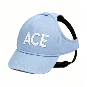 Adjustable Dog Baseball Cap with Curved Back Design and ACE Letter Embroidery Outdoor Pet Sun <b>Hat</b> for Small Medium Dogs - Product Image 3
