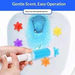 Gel limpiador de inodoros con forma de flor, gel desodorante perfumado para inodoros, ambientador para baño, herramientas y accesorios de limpieza. - Product Image 2