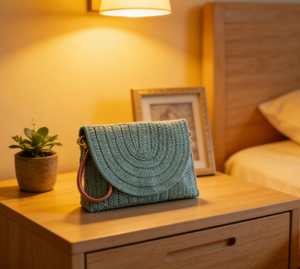 Bolso de playa pequeño <span class=keywords><strong>Bali</strong></span> en stock para mujer, bandolera tipo sobre con dos asas, duradero, ligero y geométrico - Product Image 2