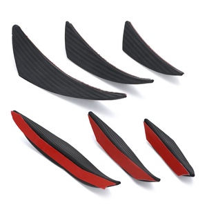 Difusor de parachoques delantero Universal, <span class=keywords><strong>aletas</strong></span> divisoras <span class=keywords><strong>para</strong></span> carrocería, alerón, Canards, Valence Chin, tuneado de coche, Canard PQY-SFB05, 6 uds. Por juego - Product Image 6