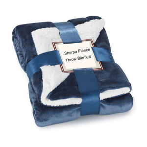 Bán Sỉ Chăn Nhung Lông 100% <span class=keywords><strong>Polyester</strong></span> Ấm Áp Thoải Mái Sang Trọng Tùy Chỉnh Chăn Lông Cừu Sherpa Siêu Mềm Cho Mùa Đông - Product Image 1