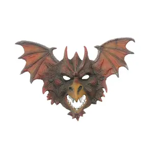 Maschera per il viso pieno del pipistrello grande Cosplay del terrore accessorio per la festa di Halloween schiuma morbida per il diavolo maschera per vampiri Eagle Decor
