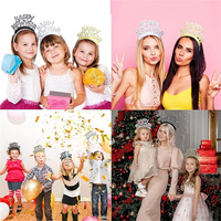 Frohes Neues Jahr Stirnband Silvester-Dekoration 2026 Party-Haarreifen Buchstaben-Kranz Tiara Accessoires Weihnachts- und Neujahrs-Stirnbänder