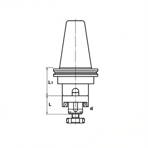 Porte-outil combiné Fervi pour fraises avec spécifications clés L et D - Product Image 2