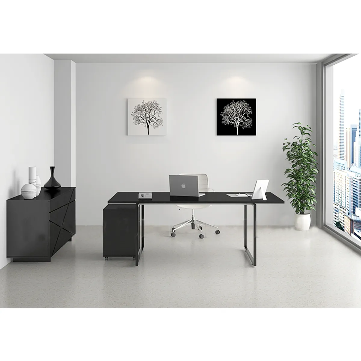 Small space save wooden computer table design office desk (SZ-OD169)