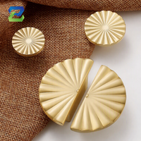 Poignées et Boutons de Meubles Dorés Personnalisés, Poignée Demi-Cercle Moderne Vintage en Laiton pour Accessoires de Meubles (Vente Directe Usine)