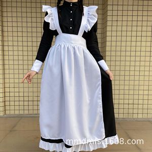 Black And <b>White</b> Maid Outfit Gothic Long Dress For Women Anime Costume S 4XL - Product Image 5