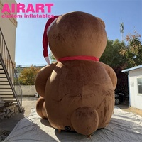 Décorations de scène d'activités avec des ours en peluche gonflables marrons populaires et des mascottes d'ours de dessin animé gonflables