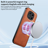 Étui de téléphone en cuir PU avec support magnétique robuste pour Xiaomi 17 Pro Max 15T Pro 12 14T 13T, recharge sans fil, coque arrière