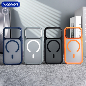 Étui magnétique en PC givré antichoc VAWI B318 avec cadre d'objectif en métal pour iPhone 13 14 15 16 17 pour <span class=keywords><strong>Huawei</strong></span> Pura 70 Pro Mate 70 Pro - Product Image 2