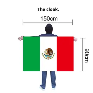 Suministros para la Copa Mundial de Fútbol 2026, Gorras y Banderas de Animación para Estados Unidos, Canadá y México, de Poliéster, Sin Asta - Product Image 6