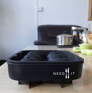 Gran oferta, fabricante de bolas de hielo de sílice personalizado, modelo de cubitos de hielo, bandeja, molde de bolas de hielo para whisky, silicona, espacio navideño, negro, San Valentín - Product Image 5