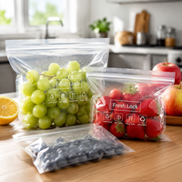 Sachets refermables de qualité alimentaire en PET/PE, transparents et plats, pour snacks, bonbons, noix - Vente en gros
