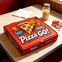 SP5047 Caja de Pizza Corrugada Tipo B, Reciclable y Ecológica, con Laminado Mate y Logotipo Personalizado Directo de Fábrica, para Pedidos al por Mayor