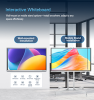 Papan Monitor Responsif 4k 8ms, Panel Layar Sentuh Inframerah Interaktif Cerdas, Meja Pintar untuk Presentasi Rapat