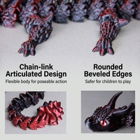 Dragon à double corne imprimé en 3D, best-seller, dragon à grandes cornes, dragon écaillé, créations animales exquises, échelle 1/12