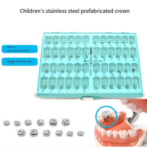 48 pz/scatola Apparecchi ortodontici pediatrici in acciaio inossidabile per adulti e bambini, corone molari primarie, strumento dentale, azionamento manuale - Product Image 4