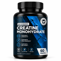 Comprimés de créatine monohydrate en vrac, directement de l'usine OEM, pour hommes et femmes, 60 unités, favorise les performances et la récupération*, non-OGM, HALAL