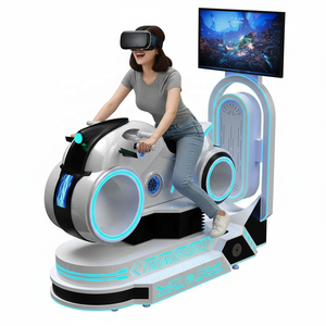 เครื่องเกมมอเตอร์ไซค์เสมือนจริง 9D สำหรับแข่งรถ ทำจากไฟเบอร์กลาส สำหรับใช้ในร่มในสวนสนุกเชิงพาณิชย์ - Product Image 1
