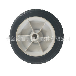 Solid Rubber Wheel 7 Inch Firm Gray Industrial Caster <b>For</b> <b>Tool</b> <b>Cart</b> - Product Image 3