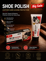 Hei Niu - Betún para Zapatos de Cuero con Aceite de Oveja, Suave y No Irritante, 70g, Fácil de Limpiar, en Caja