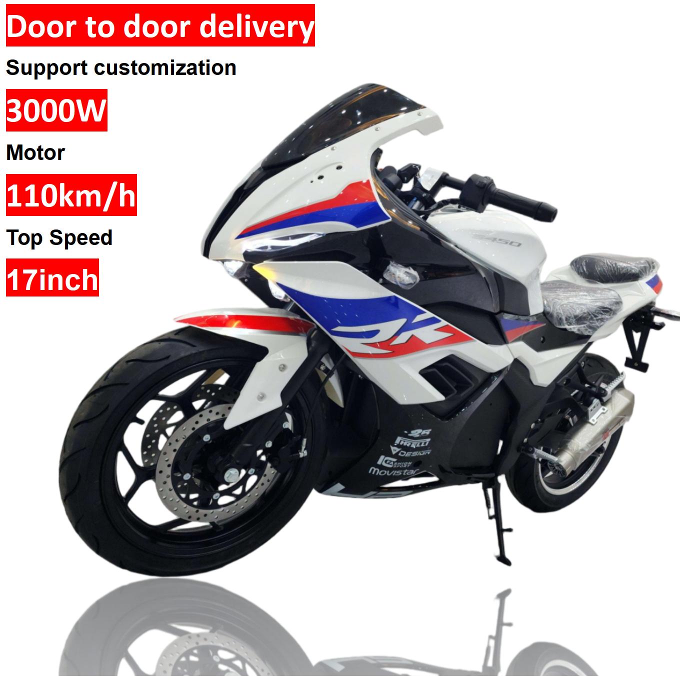 Best Selling 2025 Kawasaki Electric Bike 3000W High Speed Motor