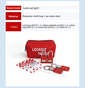 Kit de sécurité industriel <span class=keywords><strong>Lockey</strong></span> LG31 en plastique durable pour déverrouillage par clé, étiquetage et mise hors tension (LOTO) - Product Image 4