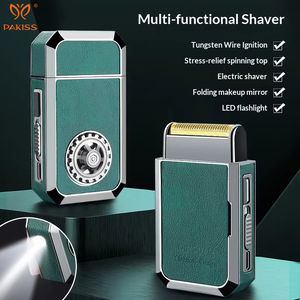 Afeitadora Multifuncional 6 en 1 PAKISS - Maquinilla de Afeitar Eléctrica con Encendedor de Hilo de Tungsteno, Espejo y Linterna LED - Esencial para Viajes para Hombres - Product Image 4