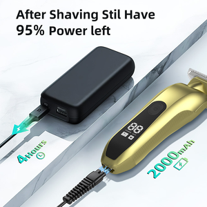 Tondeuse à cheveux professionnelle haut de gamme pour hommes, avec corps en métal coloré, nouvelle tondeuse à cheveux, affichage numérique LED - Product Image 4