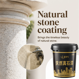Peinture en pierre véritable conçue sur mesure avec couleurs <span class=keywords><strong>RAL</strong></span> réfléchissantes thermiquement pour revêtement mural extérieur - Product Image 1