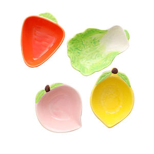 طبق نكهة فواكه سيراميك صغير تصميم نبات حديث لطيف كرتون طبق توابل منزلية أطباق مخصصة للصلصة الخل - Product Image 5