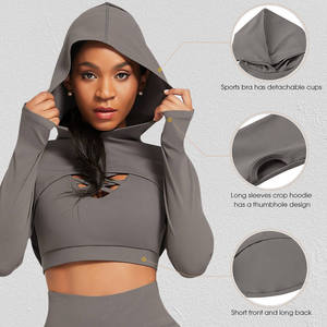 2024 logotipo personalizado 3 piezas mujeres ropa deportiva costura Sujetador deportivo cintura alta Leggings traje ropa activa Atlético gimnasio Fitness Yoga conjuntos - Product Image 4