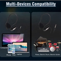 Headphone Anak Soyto SY720 Murah, Headset Kabel 3.5mm 6.5mm untuk PC, Piano, Studio Musik, Komputer, Auriculares Con Cable OEM
