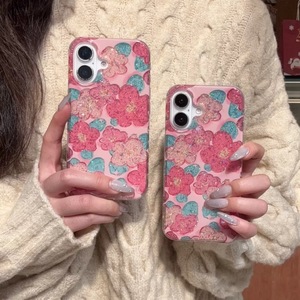 Funda de Teléfono Móvil de TPU con Doble Capa de Purpurina para iPhone 16 <span class=keywords><strong>15</strong></span> Pro Max 13/14 Plus, Diseño de Flor <span class=keywords><strong>Rosa</strong></span> Primaveral, Estilo Ins, con Agarre para Teléfono, Bolsa OPP - Product Image 2