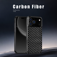 Étui de téléphone portable en fibre de carbone brillant de haute qualité pour iPhone 18 Pro Max Air, coque anti-chute en PC