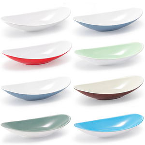 Platos ovalados profundos de melamina de color sólido para uso en restaurantes y fiestas 10522-2 - Product Image 4
